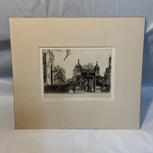 Vintage Lincolnshire Inn London Lithographie signiert Cecil Forbes - Bild 1 von 10