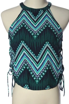 H&M DIVIDED Crop-top Dames Top T EU 32 vert-bleu style décontracté - Photo 1/4