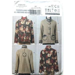 Easy Sewing Pattern for Marc Tilton Loose Jacket 14-20 Bust 36-42 Vogue 8676 - Picture 1 of 6