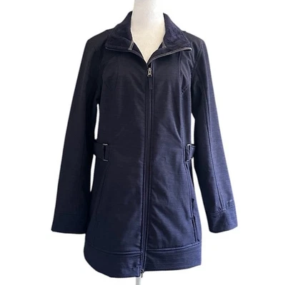 Free Country Coat Women’s Size M Blue Faux Fur Lined Buckle Detail Jacket - Image 1 of 4