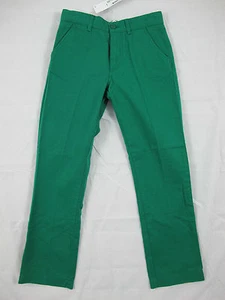 Lacoste Girl's Bright Green Jeans sz. 8 yrs $75 HJ1296 BNWT 100% Authentic - Picture 1 of 8