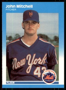 1987 Fleer Update Glossy John Mitchell New York Mets #U-81
