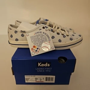 Chicago Cubs Keds White Kickstart Repeat Logo Sneakers Shoes Women's Size 7 New - Picture 1 of 6