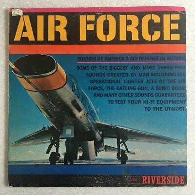 AIR FORCE Thrilling Sounds Air Defence RIVERSIDE  VINYL Disc LP RECORD 1959' - Image 1 of 4