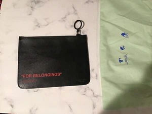OFF-WHITE c/o Virgil Abloh Tasche Beutel schwarz rot Samt Buchstaben - Bild 1 von 10