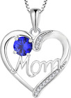 Pendentif cœur cadeau fête des mères pour maman argent sterling 925 amour coeur 