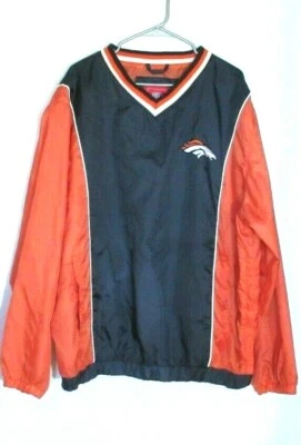 丹佛野马足球男式 XL 风衣夹克套衫 V 领口袋 — 第 1/3 张图片