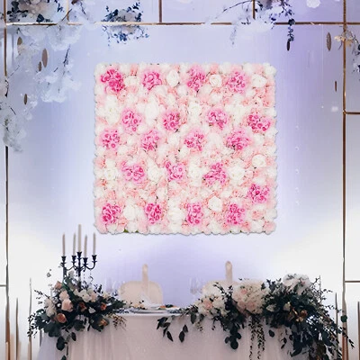 1m*1m artificial flower wall panels background wall mat silk rose flower wall de - Image 1 of 4