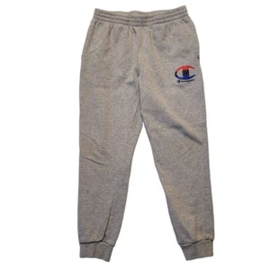 Champion Youth Large Gray Elastic Waist Logo Sweatpants - Picture 1 of 10