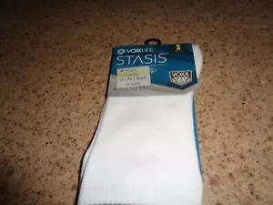 1 Pair VoxxLife Stasis Socks Enhanced VOXX - Wellness Crew (Unisex,S) New White - Picture 1 of 4