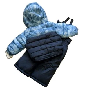 OshKosh B'Gosh Boys Ski Jacket and Snowbib Snowsuit Set-Navy Blue-12M-NWT-C142 - Picture 1 of 5