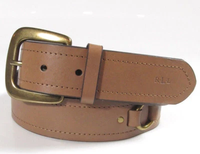 LAUREN Ralph Lauren Women's Leather Ring Belt, Size M ~ Desert Tan NEW - Image 1 of 4