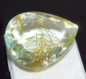 Imposing Natur Certified 135,00 Ct Birnengelb Rutilquarz Lose Edelstein - Bild 1 von 7