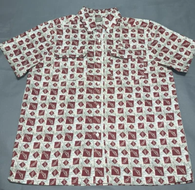 Camisa Great Northwest Para Hombre Grande Pesca Diseño Transpirable Rojo y Blanco Exterior Foto 1 de 4