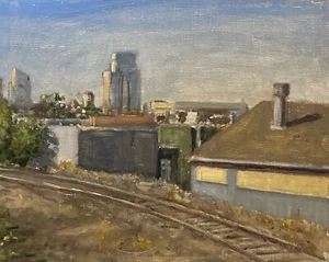 Looking South Towards Grand Rapids - Original Oil Painting - Picture 1 of 1