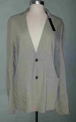 Abrigo deportivo Elie Tahari mezcla de lino ligero M millas ropa exterior beige $398 nuevo con etiquetas h089 Foto 1 de 4