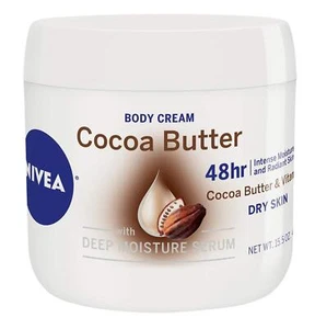 NIVEA Cocoa Butter Body Cream - 48 Hour Moisture For Dry Skin To Very Dry Skin - - Picture 1 of 12