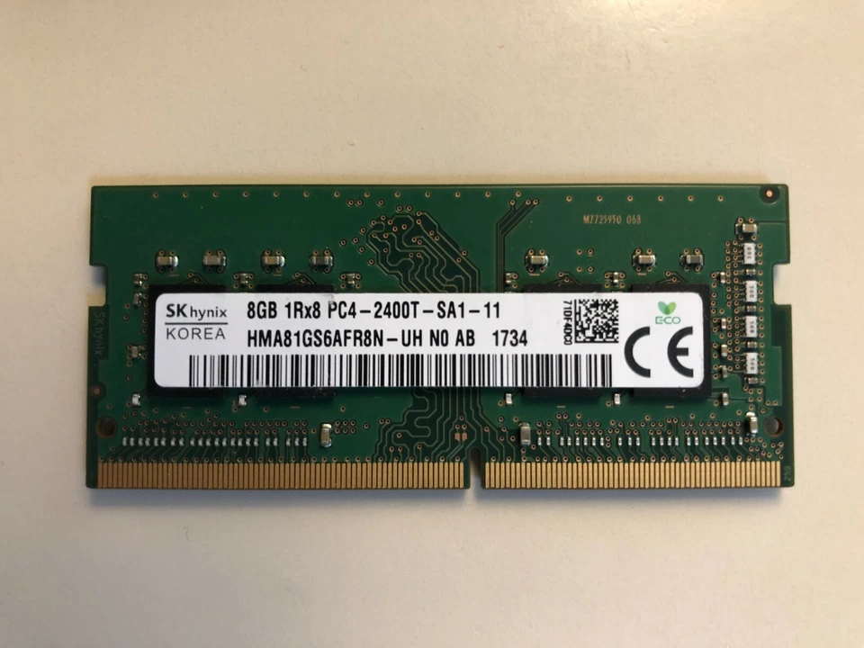 Ram notebook sodimm 8gb ddr4 2400mhz PC4-19200 Hynix HMA81GS6AFR8N-UH - Immagine 1 di 1