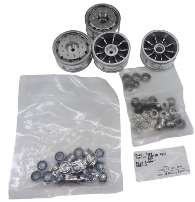 Radio Control RC Tamiya Scania R620 Blue Bearings Kit Chrome Wheel Rims Hub Lot - Image 1 of 4
