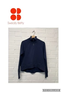 D11. Sweaty Betty Navy Blue Revive Half Zip Sweatshirt Size XS - Picture 1 of 6