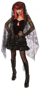 Ladies sexy Black Widow SpiderHalloween Fancy Dress 8-12 - Picture 1 of 1