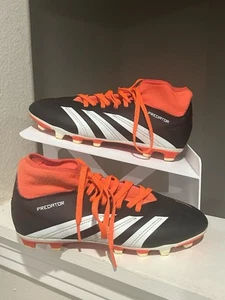 Adidas Predator Club Sock Firm Ground Soccer Cleats IG7742 Boys Sz 4 Gently Used - Picture 1 of 10