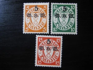 DANZIG GDANSK Mi. #237-239 seltener postfrischer Briefmarkensatz! CV 66,00 $ - Bild 1 von 1