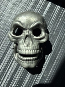 Heavy SKULL Movable Jaw! Silver Color  Skeleton Belt Buckle Skeleton - Imagen 1 de 7