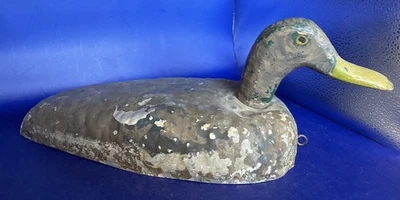 Señuelo de pato de aluminio raro altamente inusual de los años 40 Foto 1 de 4