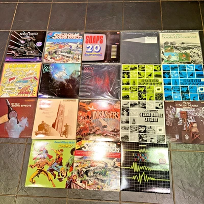 LARGE JOB LOT OF 18 SOUND EFFECT LP VINYL RECORDS BBC ETC EX/NM VERY COLLECTABLE - Photo 1/4