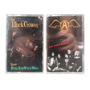 Aerosmith The Black Crowes Audio Cassette Set of 2 Untested Vintage Classic Rock - Picture 1 of 9