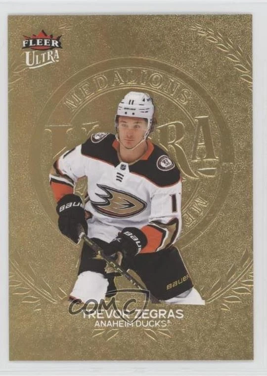 2022-23 Upper Deck Fleer Ultra Medallions Gold /200 Trevor Zegras #M-30 - Image 1 of 2