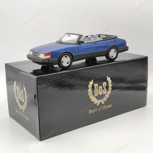 BOS 1:18 Saab 900 Cabrio 1987 Blue BOS165 Resin Model Car Limited Collection - Picture 1 of 8