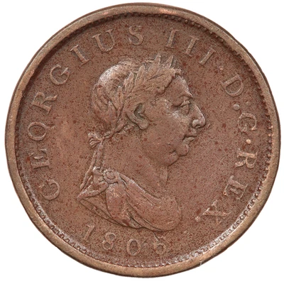 1806 GEORGE III ONE 1 PENNY COIN - Image 1 of 2
