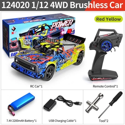 Wltoys 124020 RC Racing Car 60KM/H 4WD 2.4G Brushless Off-road Car 100M Distance - Image 1 of 4
