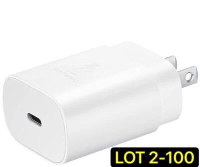 Fast Charger PD Type C Wall Travel Plug For Samsung Galaxy S21/Ultra iPhone LOT - Image 1 of 4