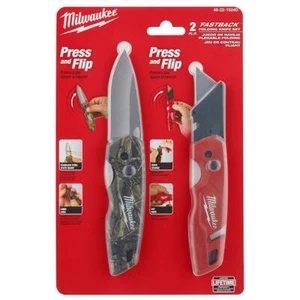 Milwaukee 48-22-1524D 2 PK FASTBACK™ Camo Folding Knife/Utility Knife Set