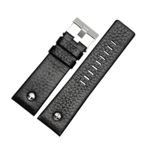 Hochwertiges schwarzes Echtleder Uhrenarmband für Diesel Uhr 22mm~30mm - Bild 1 von 1
