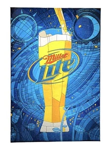 Letrero de caja de luz de mosaico permanente semianual hispano Miller Lite Beer 2009 RARO - Imagen 1 de 10