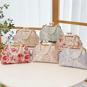Perlen griff Qipao Tasche Stickerei Handtasche Beliebt Bankett tasche Frauen - Picture 1 of 18