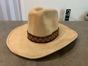 Vtg Newport Cowboy Hat Sz S Beige Some Spots See All Pics For Condition - Picture 1 of 11