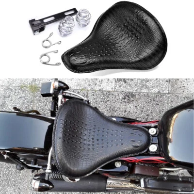 Motorcycle Alligator Large Solo Seat for Honda Shadow Spirit Aero RS VT 1100 750 - Image 1 of 4