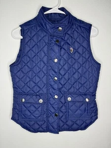 US Polo Assn. Button Up Snap Puffer Jacket Vest Womens Size Small S - Picture 1 of 17