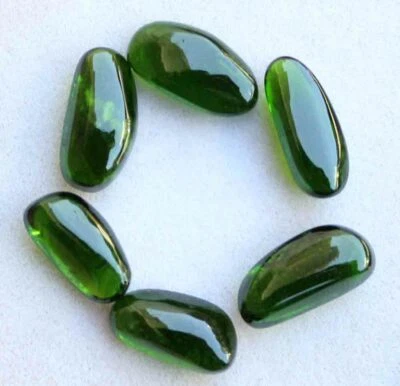 Natural 27,80 cts cromo diopsido verde cabujón TUMBALE 7*15 mm piedra preciosa suelta Foto 1 de 3