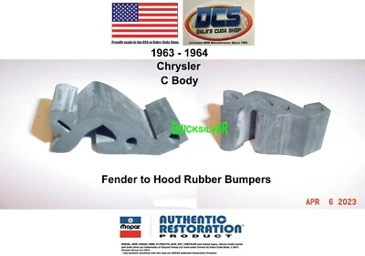 1963 1964 Chrysler 300 Newport New Yorker Fender Rubber Bumpers 2276885 MoPar - Image 1 of 2