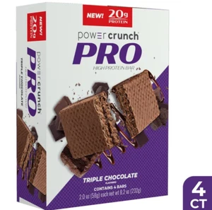 Power Crunch PRO Triple Chocolate High Protein Bar, 20g Protein, 2 oz, 4 Ct - Picture 1 of 3