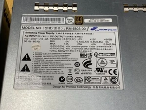 Promise Tech RM-5803-00 9YA5800104 580W Bronze Switching Power Supply - Picture 1 of 5