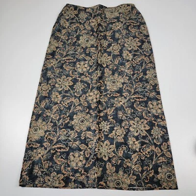 Maxi Falda Floral Mezcla Lino Seda Catálogo Sundance EE. UU. 10 Rara Usada en Excelente Condición  Foto 1 de 4