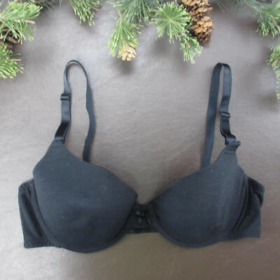 Sujetador Fruit of the Loom 38C Negro Acolchado Inalámbrico Cierre Ajustable Trasero Foto 1 de 4