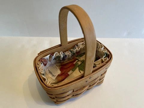 Longaberger American Cancer Society Small Basket With Liner Cover